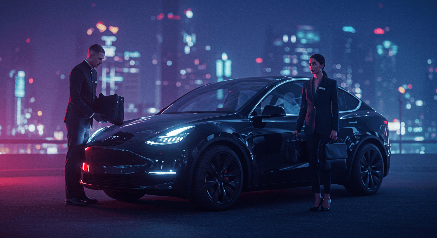 Private electric vehicle prepared for a Rydelight passenger